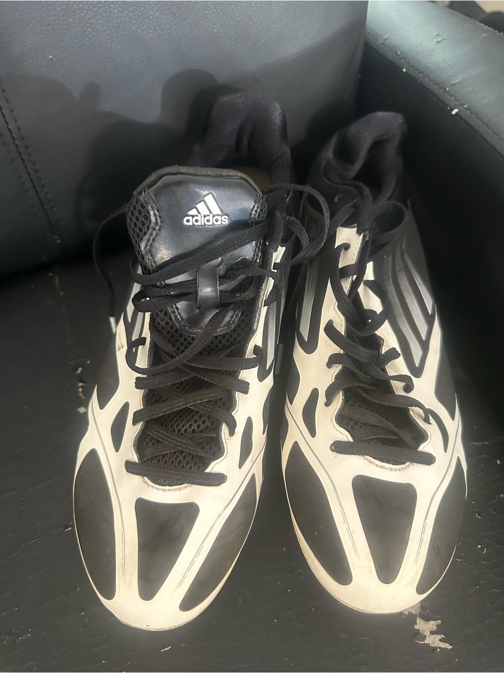 adidas Men’s Black and Cream Athletic Sneakers with Lace-Up Fit